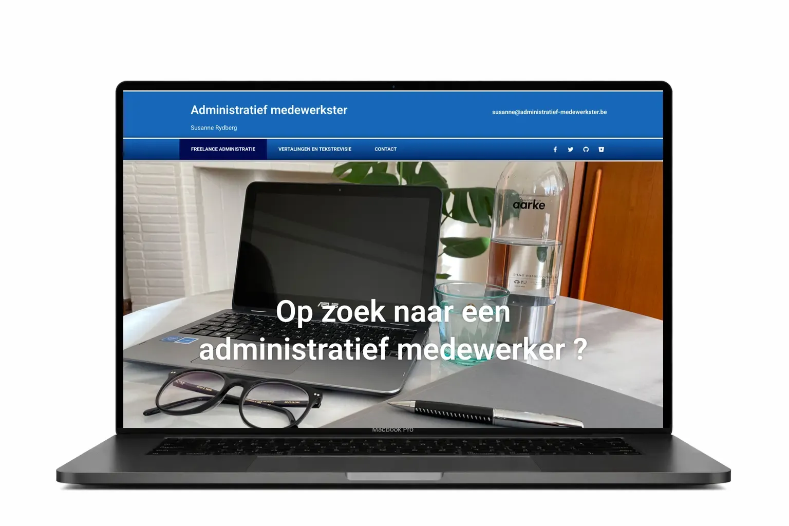 Professionele website voor administratief dienstverlener door webdesign bureau Antwerpen