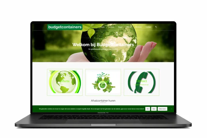Website budgetcontainers.be — project van webdesigner Antwerpen