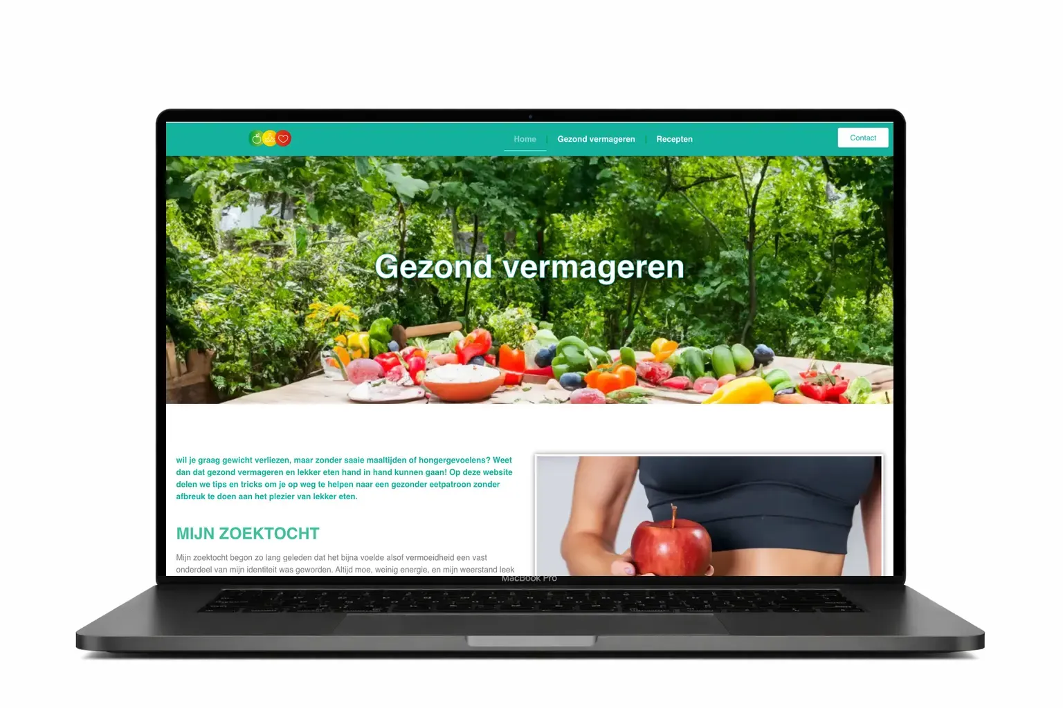 Website voor gezondheidscoach gemaakt door webdesign bureau Antwerpen