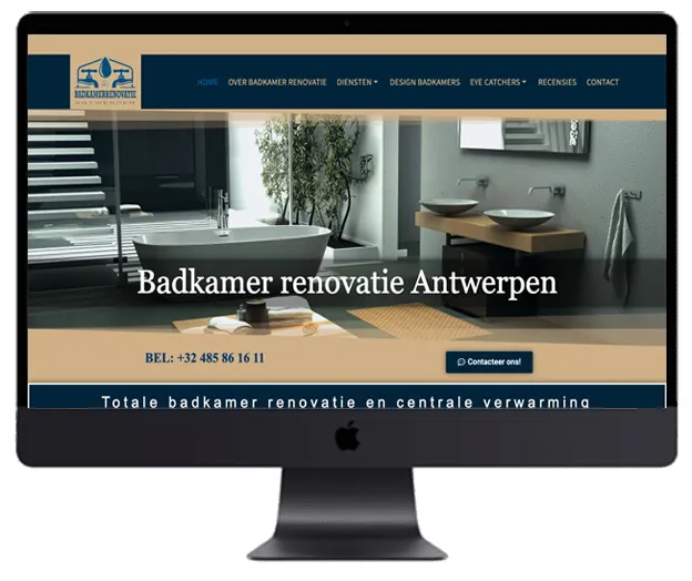 Website voor renovatiebedrijf ontworpen door webdesign bureau Antwerpen