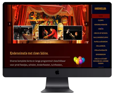 Creatieve website voor entertainmentbedrijf door webdesign bureau Antwerpen