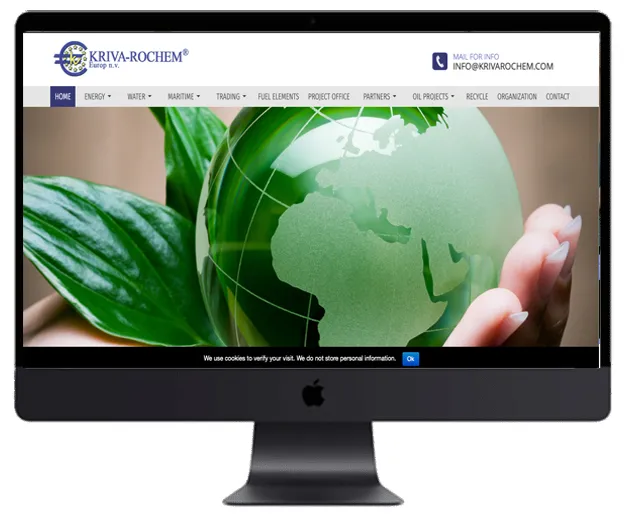 Bedrijfswebsite voor chemisch bedrijf ontworpen door webdesign bureau Antwerpen