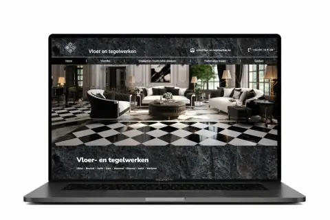 Website voor Vloer- en Tegelwerken, ontworpen door Webdesigner Antwerpen