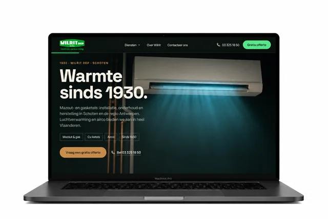 Website voor Wilrit, ontworpen door Webdesigner Antwerpen